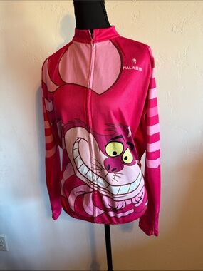 Women's Pink Cheshire Cat Full-Zip Cycling Jersey